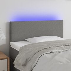 vidaXL LED-voodipeats, tumehall, 80x5x78/88 cm, kangas цена и информация | Кровати | kaup24.ee