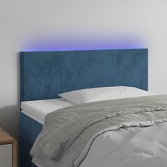 vidaXL LED-voodipeats, tumesinine, 80x5x78/88 cm, samet hind ja info | Voodid | kaup24.ee