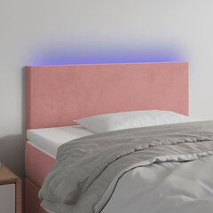vidaXL LED-voodipeats, roosa, 80x5x78/88 cm, samet цена и информация | Кровати | kaup24.ee