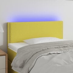 vidaXL LED-voodipeats, roheline, 80x5x78/88 cm, kangas цена и информация | Кровати | kaup24.ee