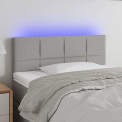 vidaXL LED-voodipeats, helehall, 80x5x78/88 cm, kangas цена и информация | Кровати | kaup24.ee