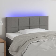 vidaXL LED-voodipeats, tumehall, 80x5x78/88 cm, kangas цена и информация | Кровати | kaup24.ee