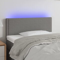 vidaXL LED-voodipeats, tumehall, 80x5x78/88 cm, kangas цена и информация | Кровати | kaup24.ee