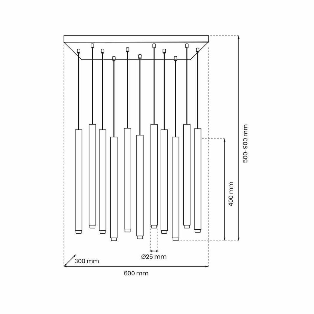 Rippuv LED-lamp Monza Black MLP8844 hind ja info | Rippvalgustid | kaup24.ee