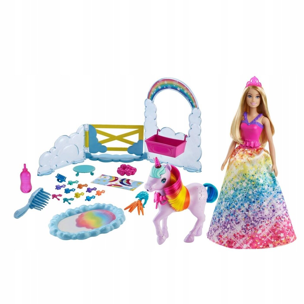 Barbie nukukomplekt Printsess ja ükssarvik GTG01 hind ja info | Tüdrukute mänguasjad | kaup24.ee
