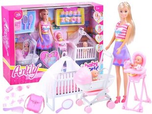 Anlily nukk beebi, jalutuskäru ja võrevoodiga hind ja info | Tüdrukute mänguasjad | kaup24.ee