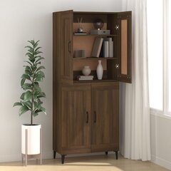 vidaXL puhvetkapp, pruun tamm, 69,5 x 34 x 90 cm, tehispuit hind ja info | Elutoa väikesed kapid | kaup24.ee