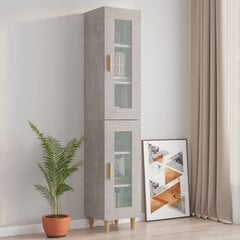 vidaXL seinakapp, betoonhall, 34,5x34x90 cm цена и информация | Шкафчики в гостиную | kaup24.ee