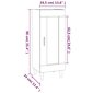 vidaXL puhvetkapp, hall Sonoma tamm, 34,5x34x90 cm, tehispuit hind ja info | Elutoa väikesed kapid | kaup24.ee