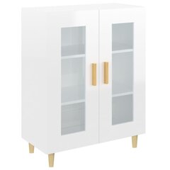 vidaXL puhvetkapp, kõrgläikega valge, 69,5 x 34 x 90 cm, tehispuit hind ja info | Elutoa väikesed kapid | kaup24.ee