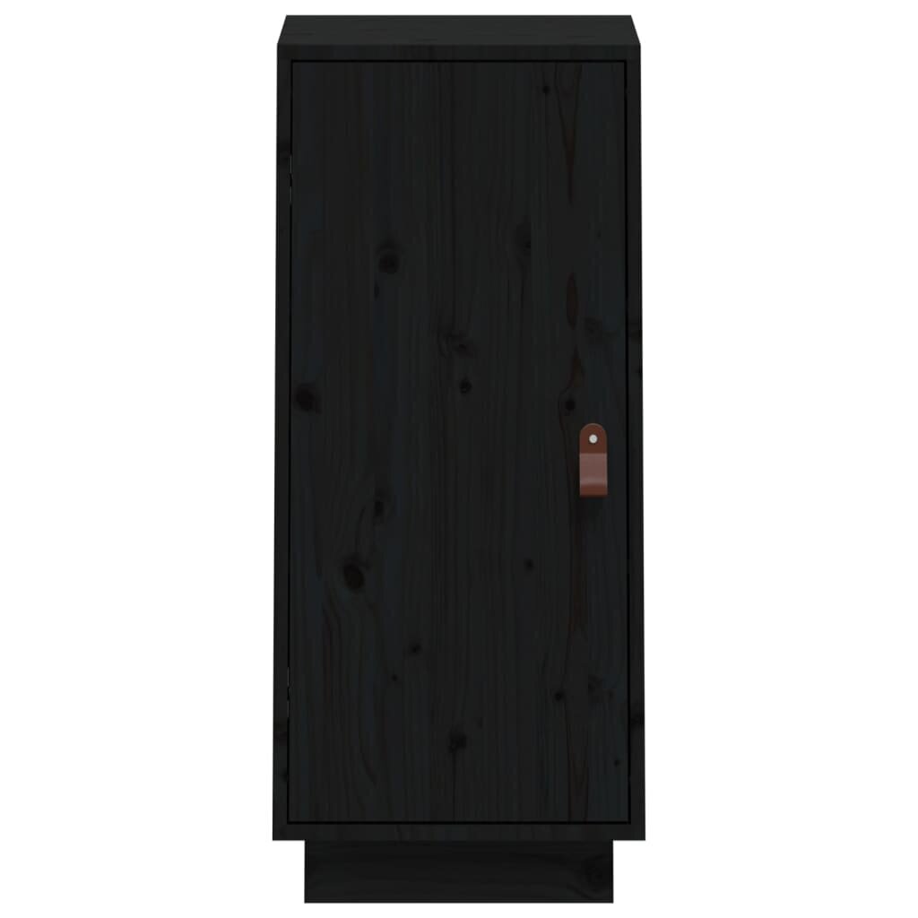 vidaXL puhvetkapp, must, 34x40x75 cm, männipuit hind ja info | Elutoa väikesed kapid | kaup24.ee