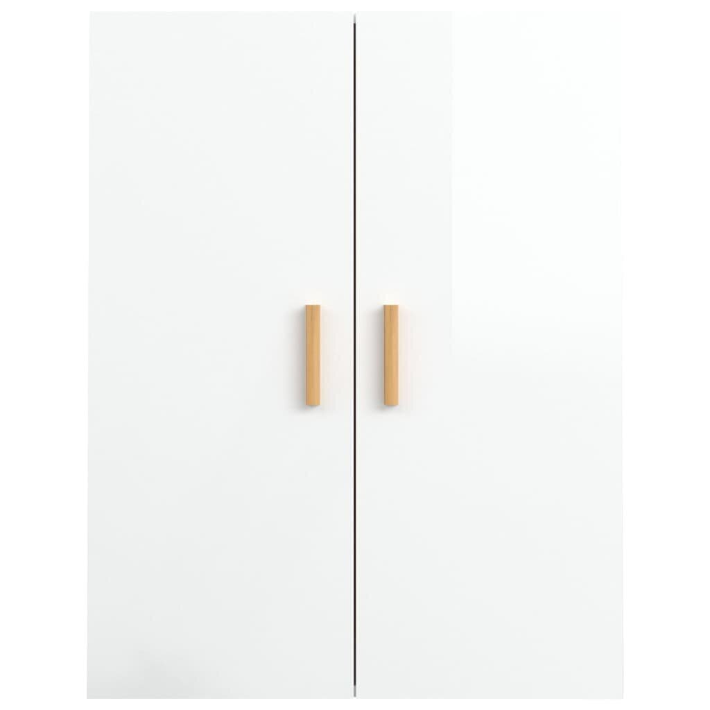 vidaXL seinakapp, kõrgläikega valge, 69,5 x 34 x 90 cm цена и информация | Elutoa väikesed kapid | kaup24.ee