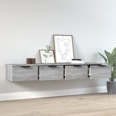 vidaXL seinakapid, 2 tk, hall Sonoma tamm, 68x30x20 cm, tehispuit цена и информация | Шкафчики в гостиную | kaup24.ee