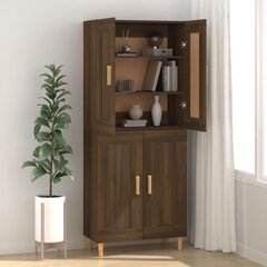 vidaXL puhvetkapp, pruun tamm, 69,5 x 34 x 90 cm, tehispuit hind ja info | Elutoa väikesed kapid | kaup24.ee