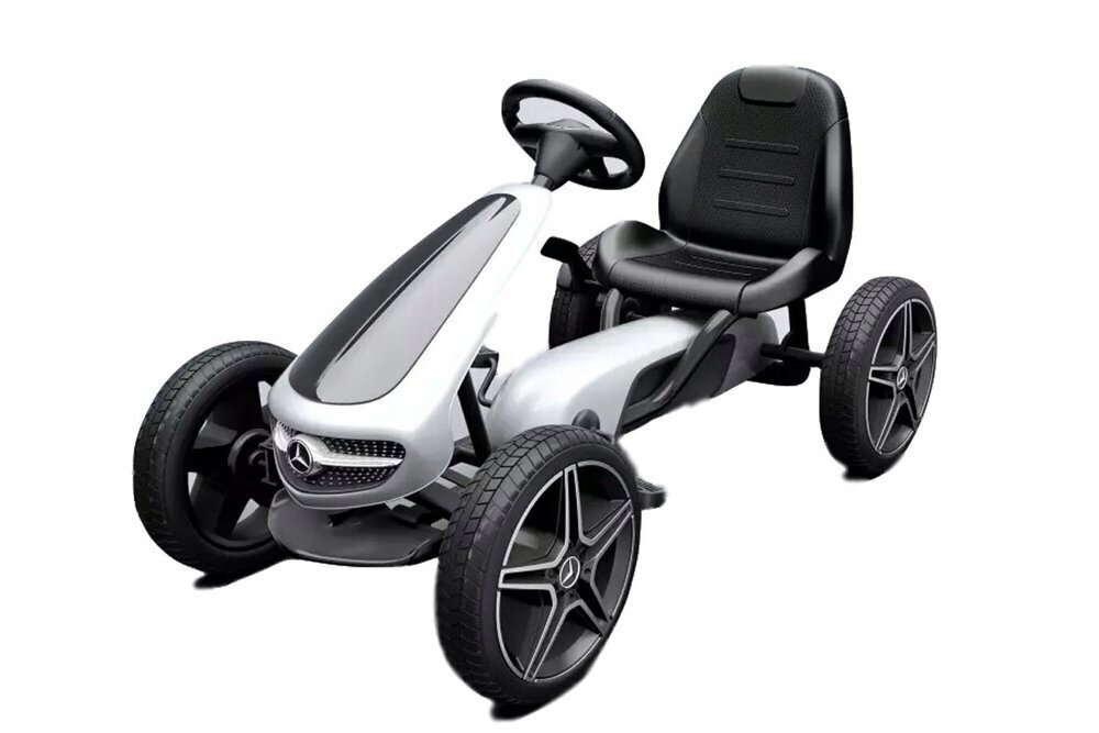 Laste pedaalkart Hecht Mercedes Benz Go Kart, valge цена и информация | Poiste mänguasjad | kaup24.ee