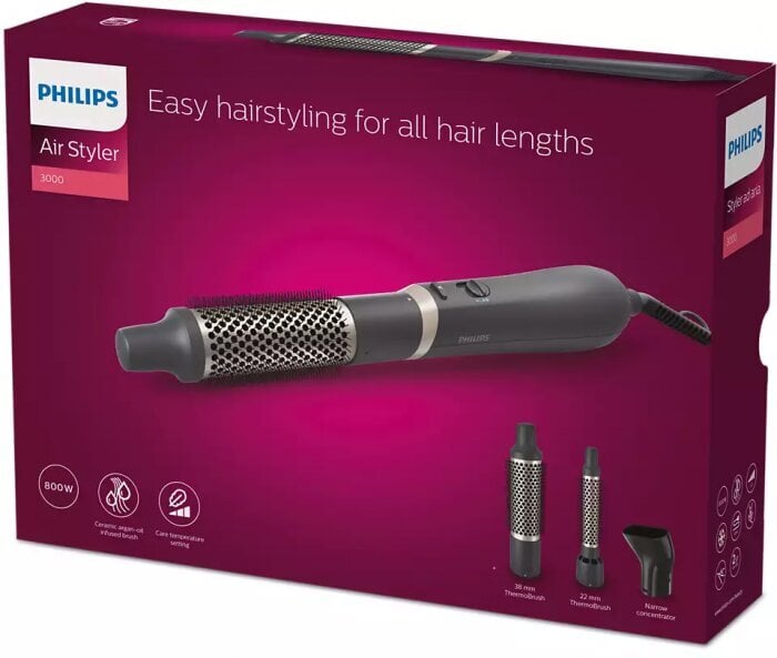 Koolutaja Philips Air Styler Essential Styler, 800 W, must цена и информация | Juuksesirgendajad ja koolutajad | kaup24.ee