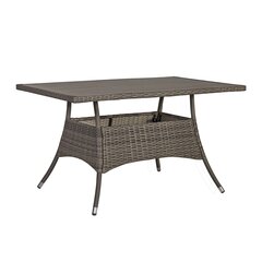 Плетеный стол для использования на открытом воздухе Paloma, серый цена и информация | Садовые столы, столики | kaup24.ee