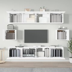 Комплект мебели под ТВ, 6 частей, белый цена и информация | Тумбы под телевизор | kaup24.ee