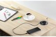 Ümmargune sideühendusplokk, 1 pesa, 2 USB pistikut, hall hind ja info | Pikendusjuhtmed, kaablid | kaup24.ee