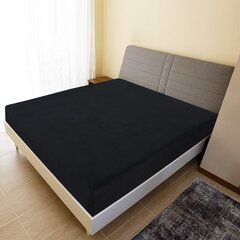 vidaXL kummiga voodilinad, 2 tk, must, 140x200 cm, puuvill цена и информация | Сетки для кроватей | kaup24.ee