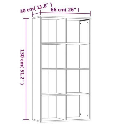 vidaXL raamatukapp/puhvetkapp, pruun tamm, 66 x 30 x 130 cm, tehispuit hind ja info | Riiulid | kaup24.ee