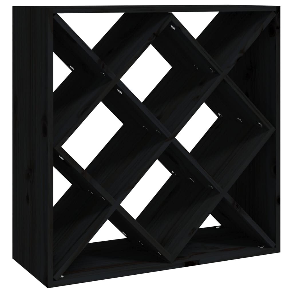 vidaXL veinikapp, must, 62 x 25 x 62 cm, männipuit hind ja info | Köögikapid | kaup24.ee