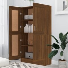 vidaXL raamatukapp, pruun tamm, 82,5 x 30,5 x 150 cm, tehispuit цена и информация | Шкафчики в гостиную | kaup24.ee