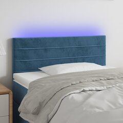 vidaXL LED-voodipeats, tumesinine, 80x5x78/88 cm, samet hind ja info | Voodid | kaup24.ee