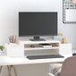 vidaXL monitorialus, valge, 70 x 27,5 x 15 cm, männipuit цена и информация | Monitori hoidjad | kaup24.ee