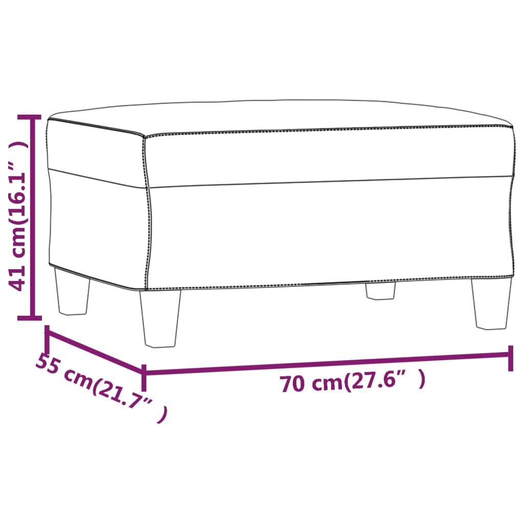 vidaXL jalapink, beež, 70 x 55 x 41 cm, mikrofiiber kangas hind ja info | Kott-toolid, tumbad, järid | kaup24.ee