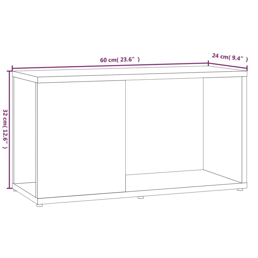 vidaXL telerikapp, suitsutatud tamm, 60 x 24 x 32 cm, tehispuit цена и информация | TV alused | kaup24.ee