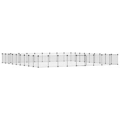 vidaXL 36 paneeliga lemmiklooma aedik uksega, must, 35 x 35 cm, teras hind ja info | Puurid ja tarvikud väikeloomadele | kaup24.ee