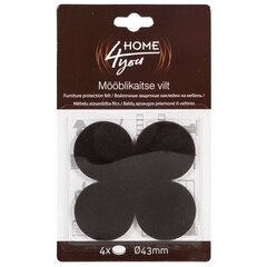 Mööblikaitse vildid 4,3 cm, must, 4 tk hind ja info | Home4You Lisad mööblile | kaup24.ee