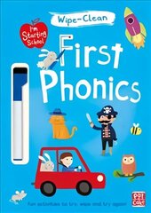 I'm Starting School: First Phonics: Wipe-clean book with pen цена и информация | Книги для малышей | kaup24.ee