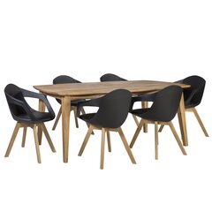 Söögitoa komplekt Retro, pruun/must цена и информация | Комплекты мебели для столовой | kaup24.ee