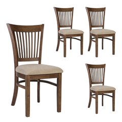 Комплект из 4-х стульев Joy, коричневый цена и информация | Стулья для кухни и столовой | kaup24.ee
