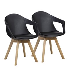 Комплект из 2-х стульев Stuart, черный цена и информация | Стулья для кухни и столовой | kaup24.ee