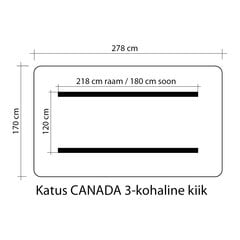 Kiigekatus Canada, roheline hind ja info | Aiakiiged | kaup24.ee