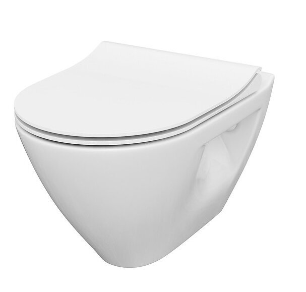 Cersanit B292 WHB seinale kinnitatav WC-pott aeglaselt sulguva kaanega hind ja info | WС-potid | kaup24.ee