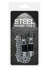 Зажимы для сосков с цепью Steel Power Tools, серебристого цвета цена и информация | БДСМ и фетиш | kaup24.ee