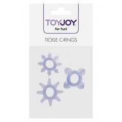 Набор колец для пениса ToyJoy Tickle C-Rings, 3 шт. цена и информация | Эрекционные кольца, насадки на пенис | kaup24.ee