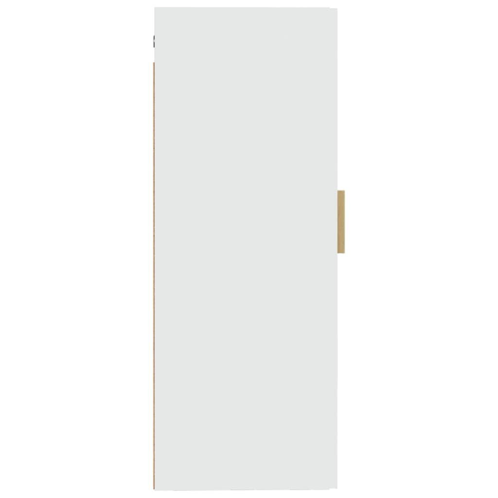 vidaXL seinakapp, valge, 35 x 34 x 90 cm, tehispuit hind ja info | Elutoa väikesed kapid | kaup24.ee