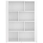 vidaXL puhvetkapp, kõrgläikega valge, 80 x 30 x 106 cm, tehispuit hind ja info | Elutoa väikesed kapid | kaup24.ee