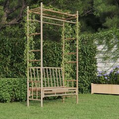 vidaXL aiapink lehtlaga, 116 cm, bambus hind ja info | Aiapingid | kaup24.ee