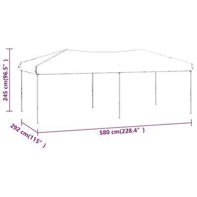 vidaXL kokkupandav peotelk, kreemjas, 3 x 6 m цена и информация | Varikatused ja aiapaviljonid | kaup24.ee