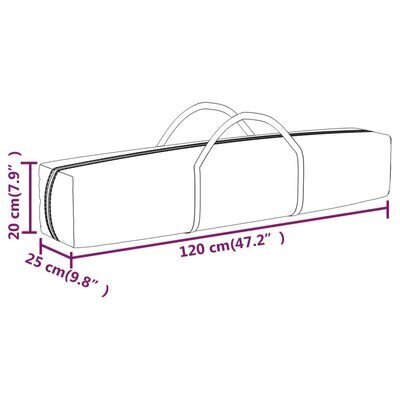 vidaXL kokkupandav peotelk, must, 3 x 6 m hind ja info | Varikatused ja aiapaviljonid | kaup24.ee