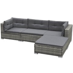 Комплект уличной диванной мебели, 14 частей, полиуретан, серый цена и информация | Комплекты уличной мебели | kaup24.ee