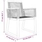 vidaXL 7-osaline aiamööbel, must, PVC-rotang hind ja info | Aiamööbli komplektid | kaup24.ee