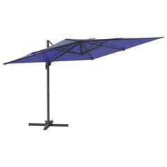 vidaXL alumiiniumpostiga päikesevari, taevasinine, 400 x 300 cm hind ja info | Päikesevarjud, markiisid ja alused | kaup24.ee