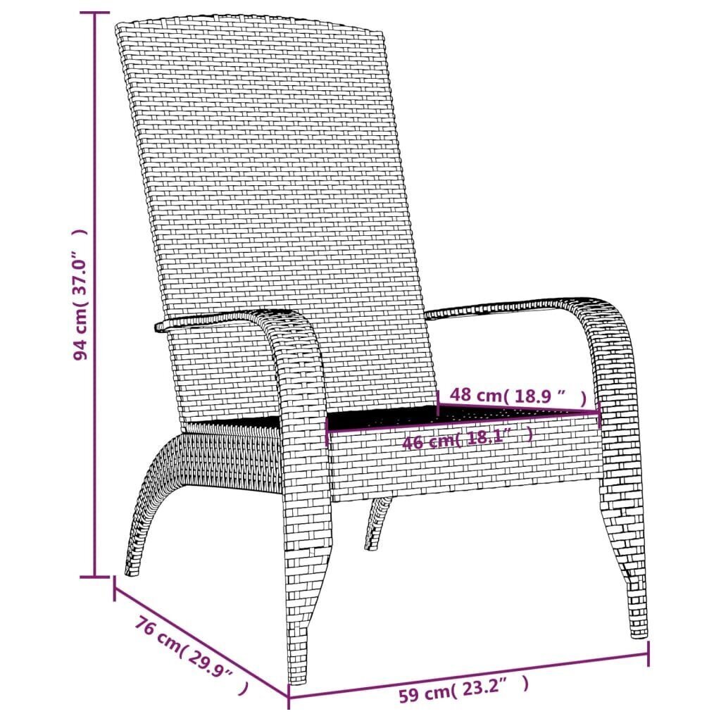 vidaXL aia Adirondack tool, hall, polürotang цена и информация | Aiatoolid | kaup24.ee